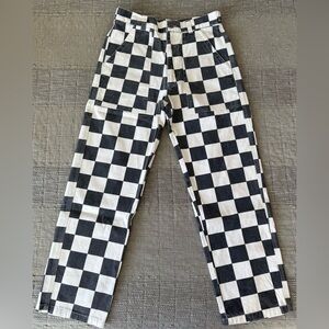 P&Co Service Fatigue Pants-Black Checkerboard